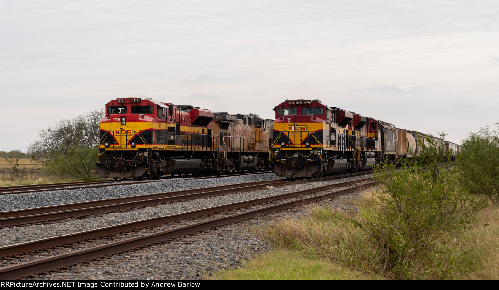 Two KCS NB/EB Trains at E. Spear